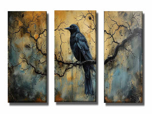 3 Panel Group Art  Bird Painting