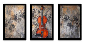 3 Panel Violin Music  Art  Painting