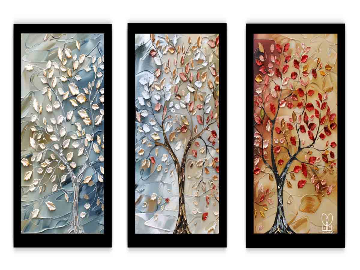 3 Piece Tree Art Painting Set