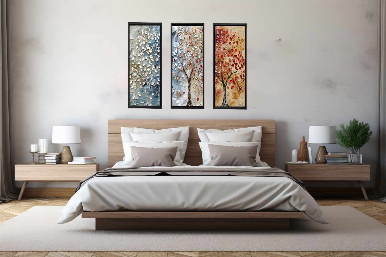 3 Piece Tree Art Painting Set