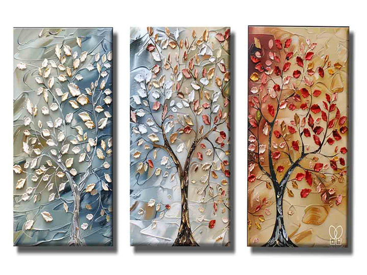 3 Piece Tree Art Painting Set