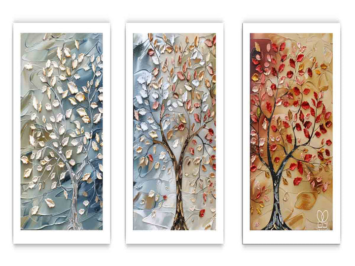 3 Piece Tree Art Painting Set