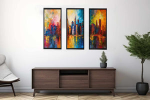 Skyline Painting - 3 Piece Set