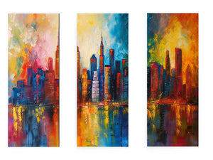 Skyline Painting - 3 Piece Set
