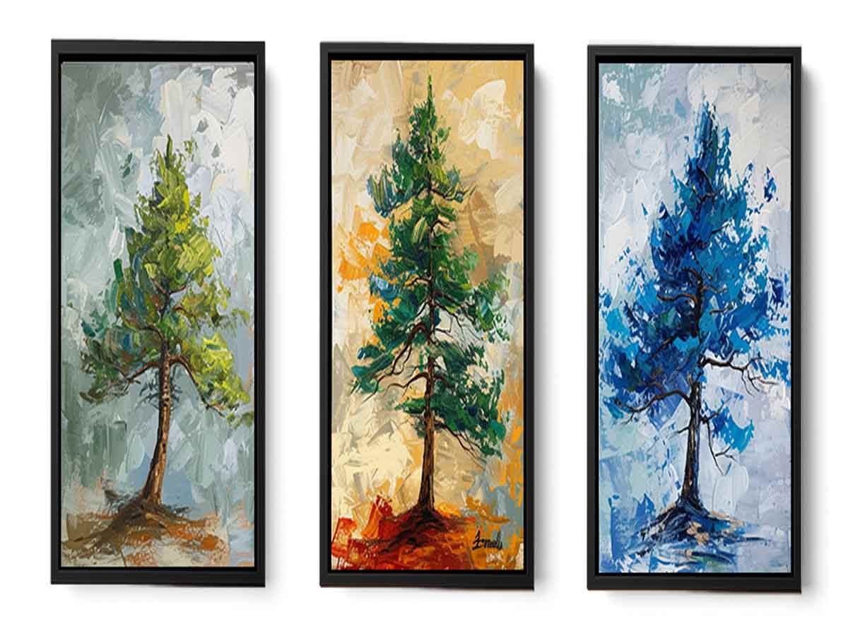 Pine Tree  Painting - 3Pcs Set