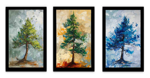 Pine Tree  Painting - 3Pcs Set