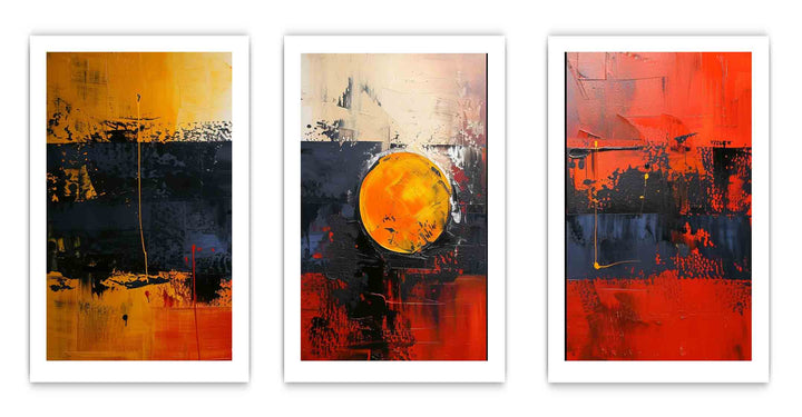 Abstract Three Piece Set  Painting
