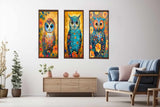 Owl  3 Piece  Art Set artwork preview