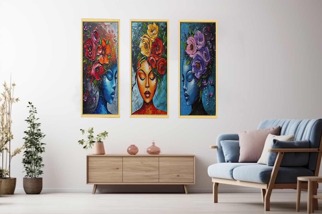 3 Piece women  Art Set