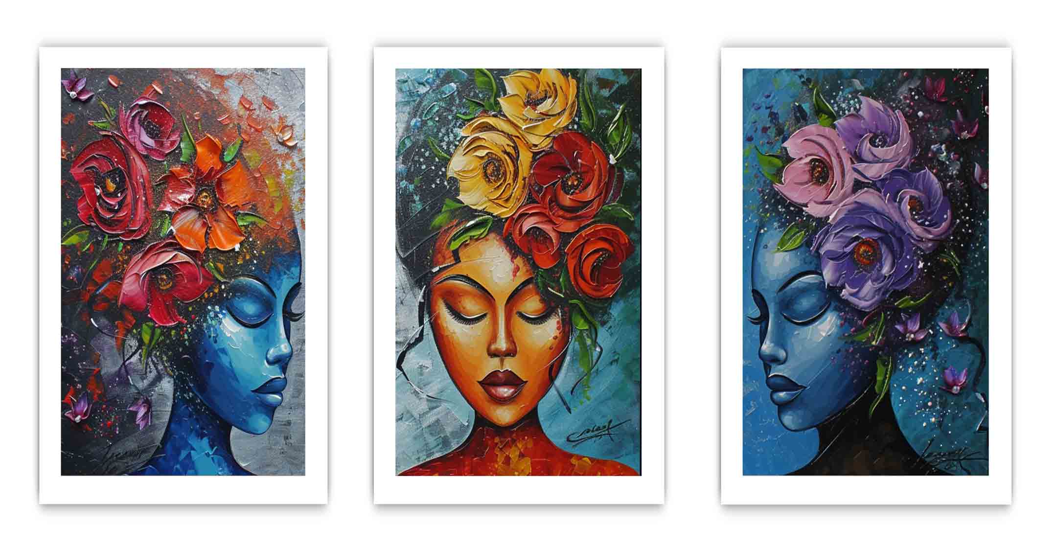 3 Piece women  Art Set