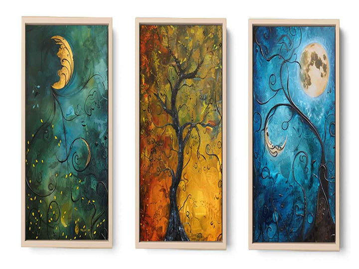 3 Piece Sun & moon   Art Set