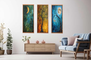 3 Piece Sun & moon   Art Set