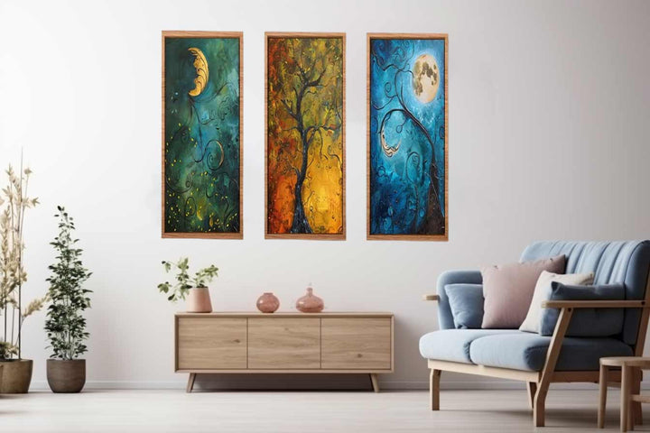 3 Piece Sun & moon   Art Set
