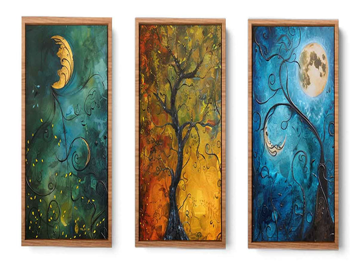 3 Piece Sun & moon   Art Set