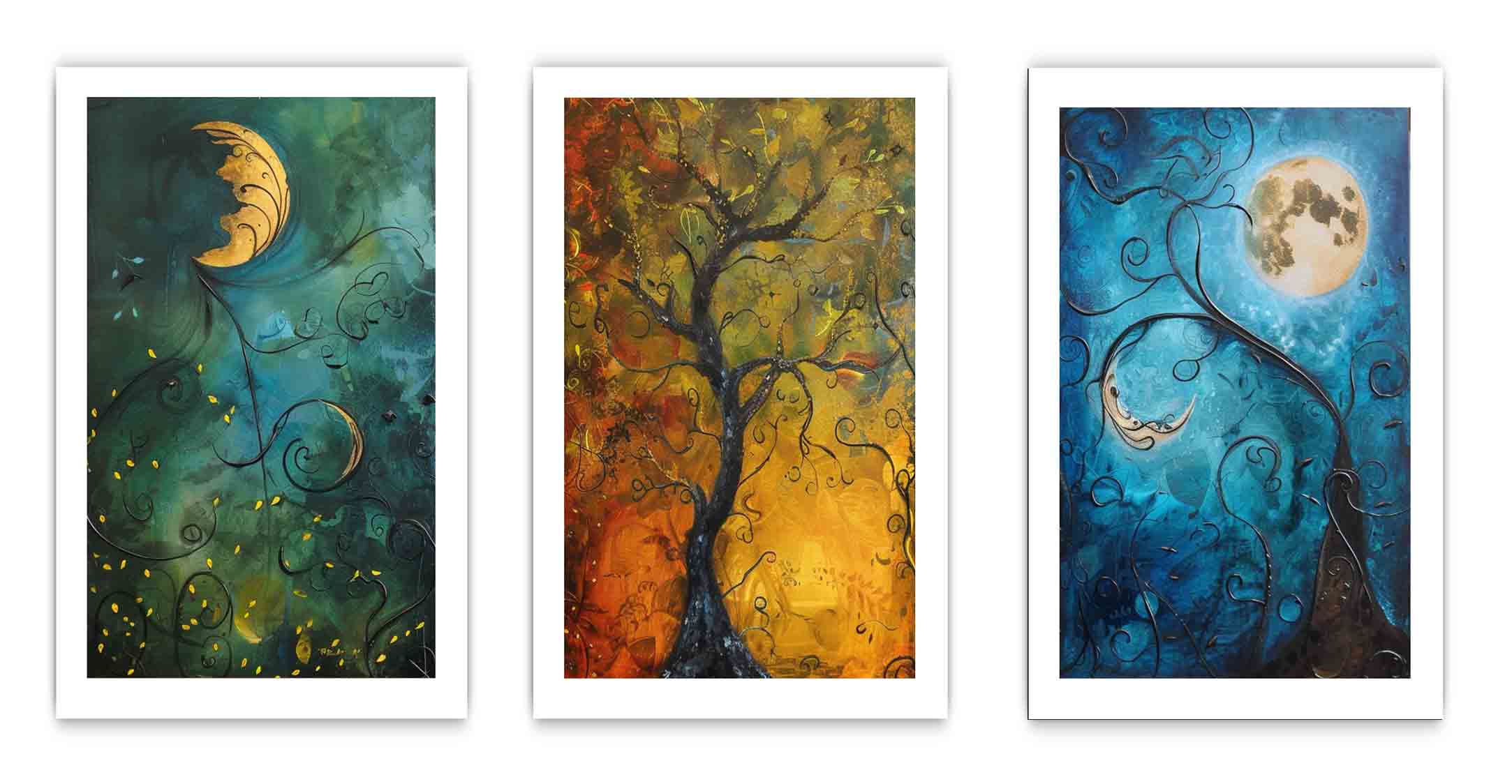 3 Piece Sun & moon   Art Set