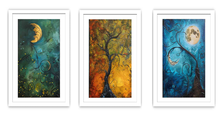 3 Piece Sun & moon   Art Set