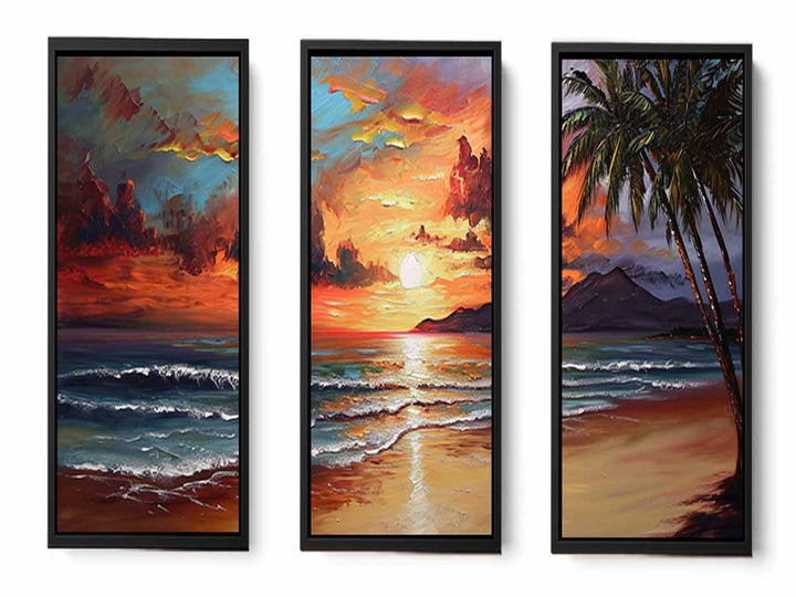 3 Piece Beach Wall Art Painting