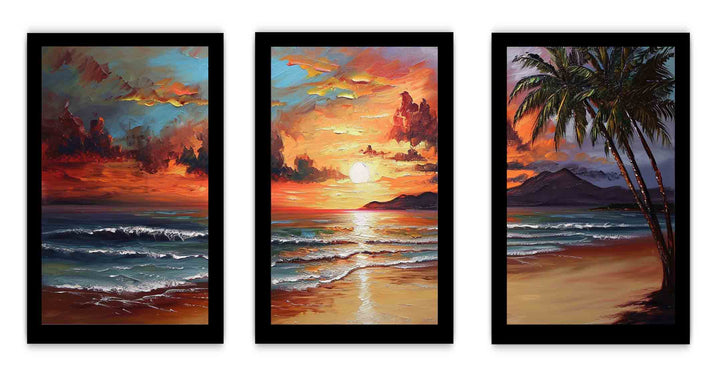 3 Piece Beach Wall Art Painting