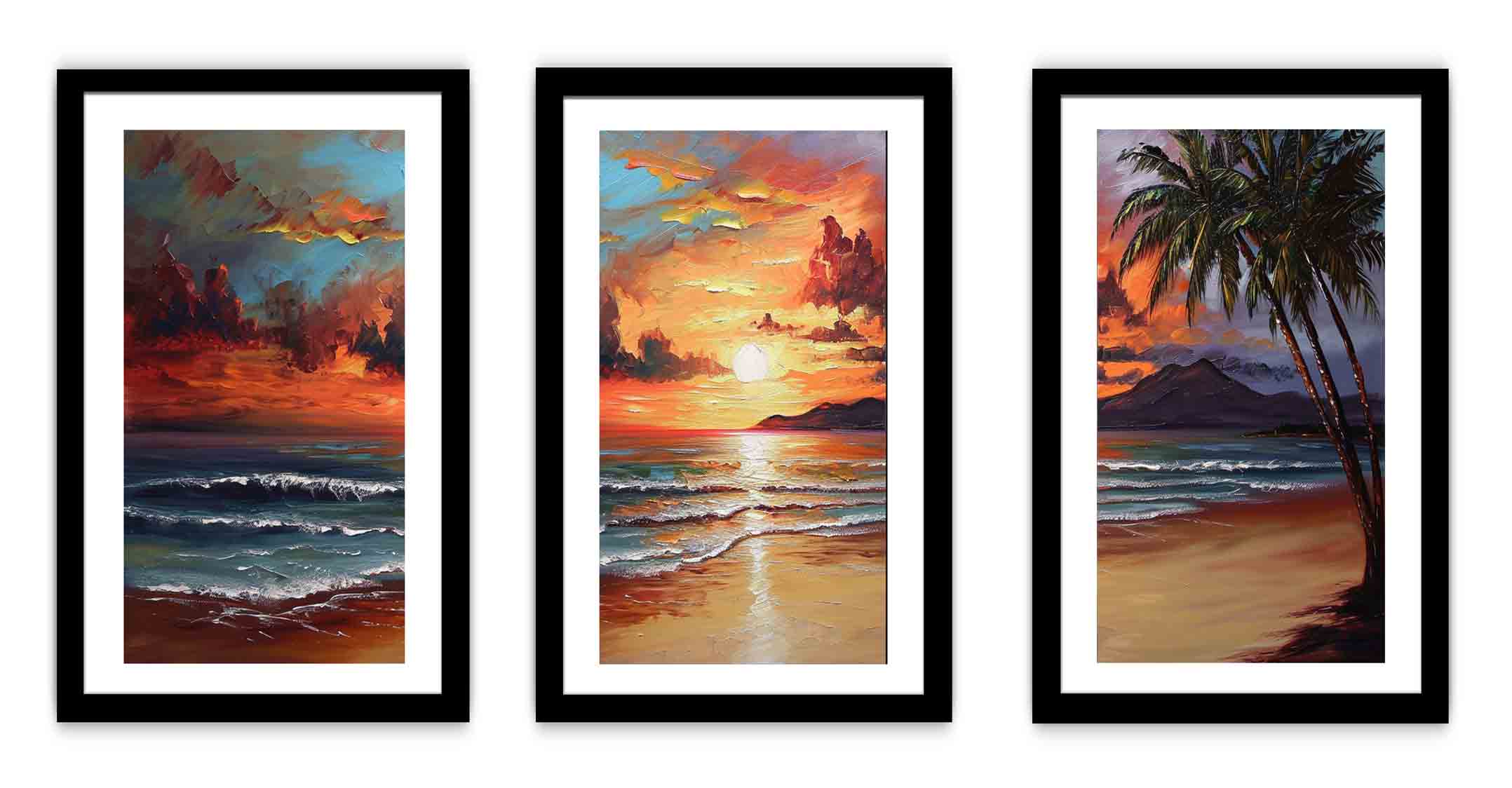 3 Piece Beach Wall Art Painting