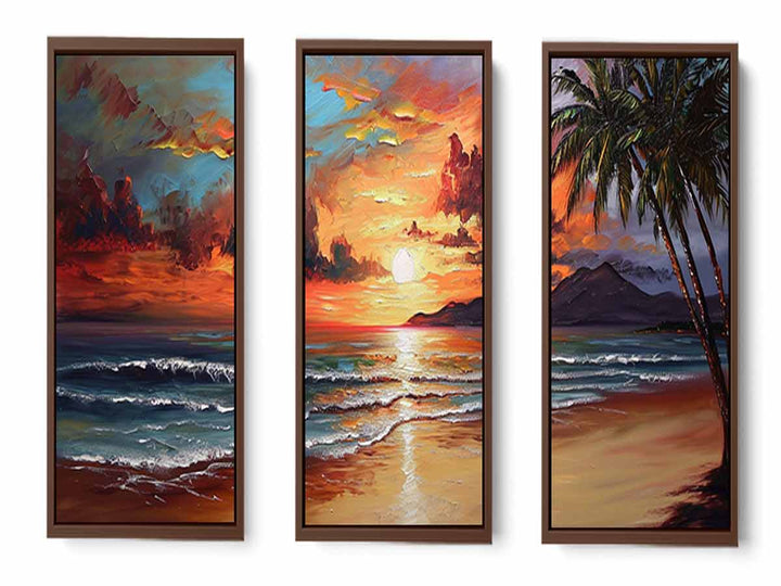 3 Piece Beach Wall Art Painting