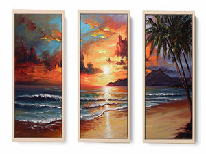 3 Piece Beach Wall Art Painting