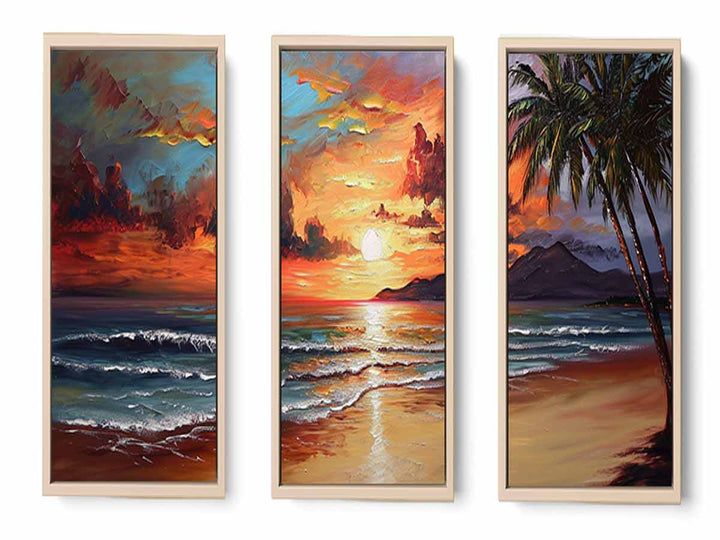 3 Piece Beach Wall Art Painting