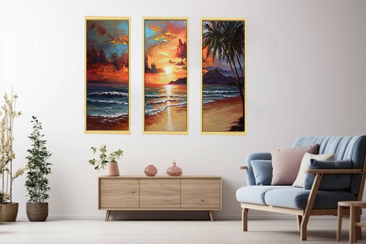 3 Piece Beach Wall Art Painting