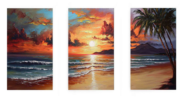 3 Piece Beach Wall Art Painting