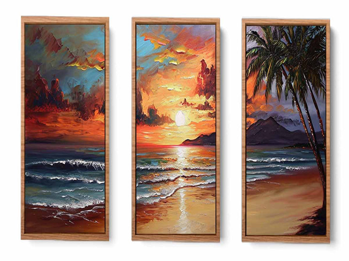 3 Piece Beach Wall Art Painting