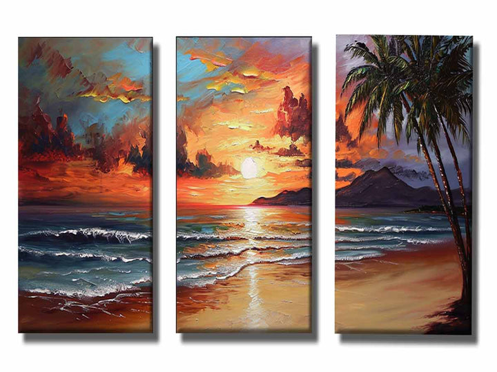 3 Piece Beach Wall Art Painting