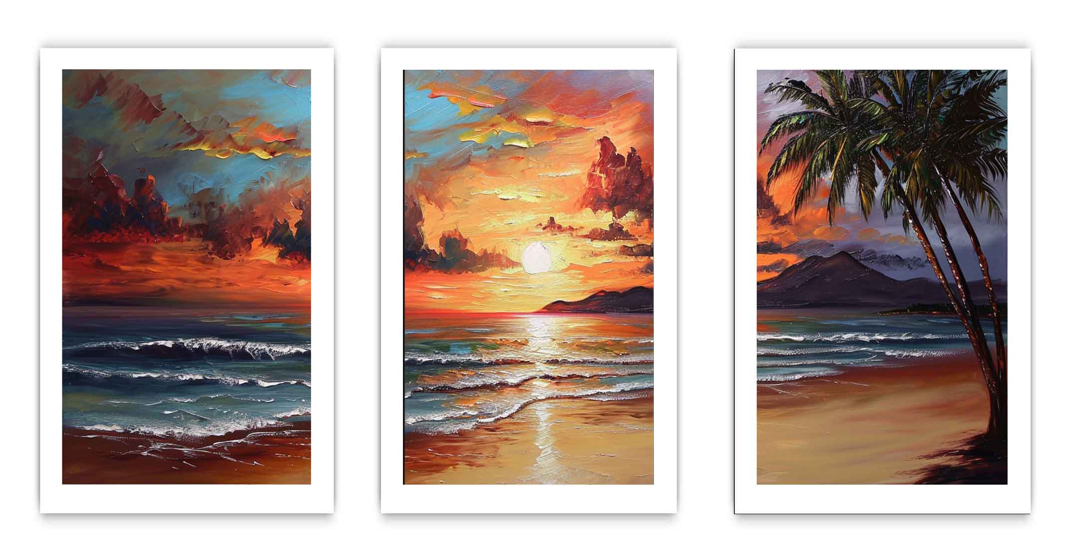3 Piece Beach Wall Art Painting