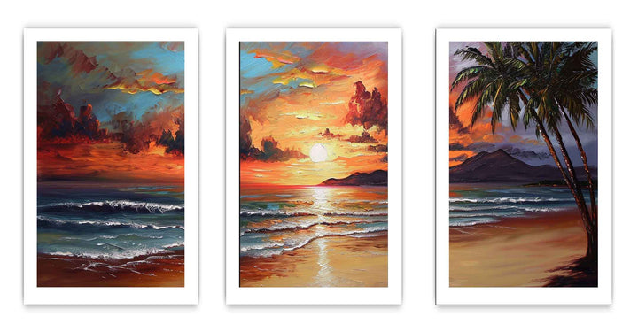 3 Piece Beach Wall Art Painting