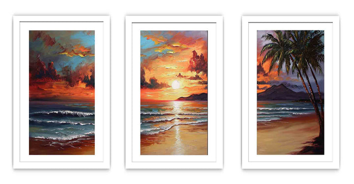3 Piece Beach Wall Art Painting