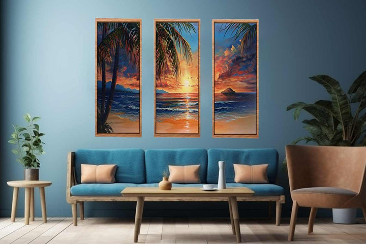 3 Piece Beach Art Painting