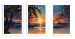 3 Piece Beach Art Painting