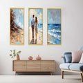 3 Panel Couple  Art  Beach Painting