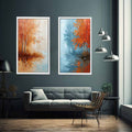 2 Panel Tree Wall Art Painting