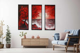 Red Beach Art Painting Set of 3 artwork preview