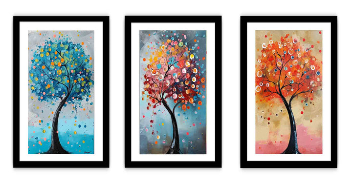Tree Art Painting Set of 3