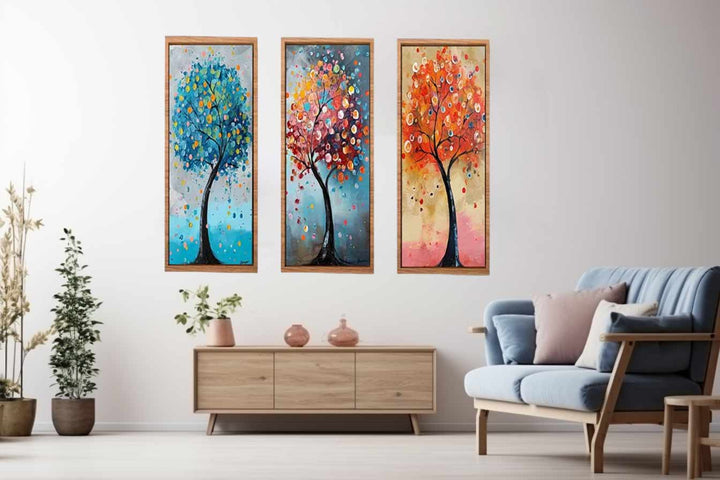 Tree Art Painting Set of 3