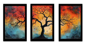 3 Piece Tree Wall Art Painting Set