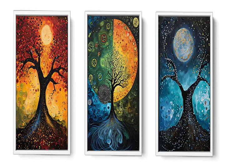 3 Panel Circle Art Painting