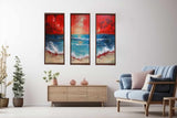 3 Panel Beach  Art Painting artwork preview
