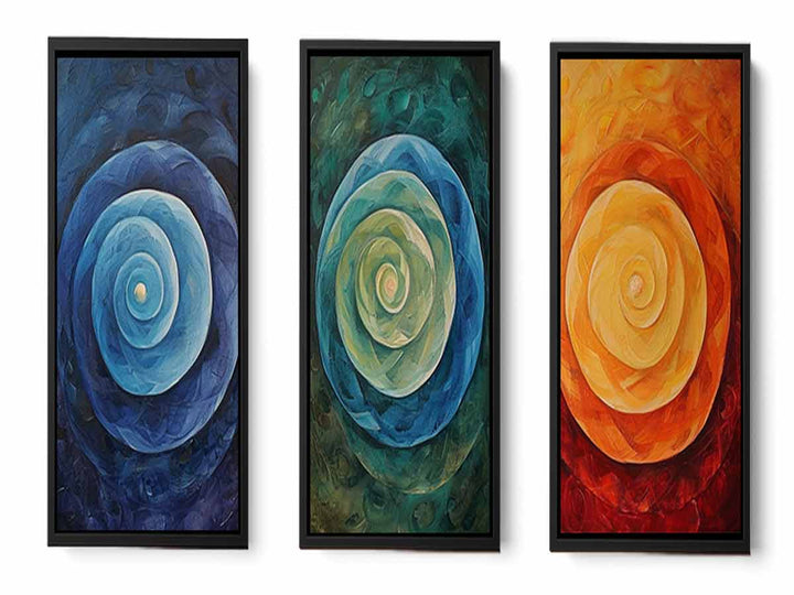 3 Panel Circles Painting