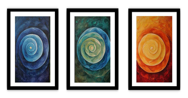 3 Panel Circles Painting