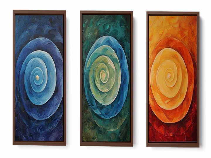 3 Panel Circles Painting