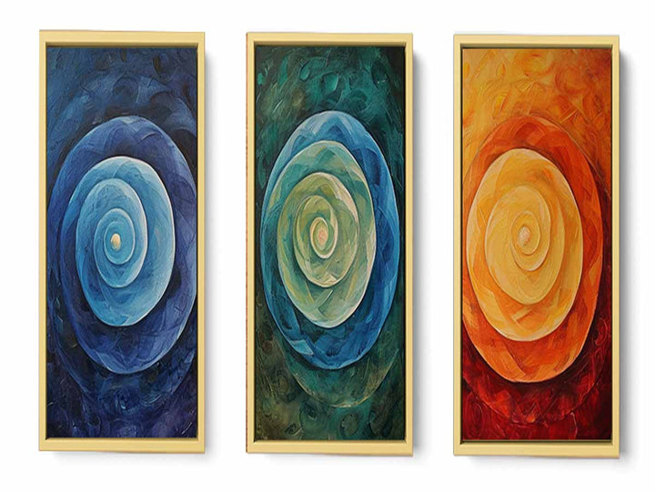 3 Panel Circles Painting