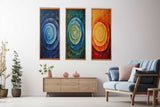 3 Panel Circles Painting artwork preview