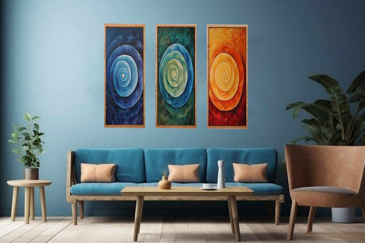3 Panel Circles Painting