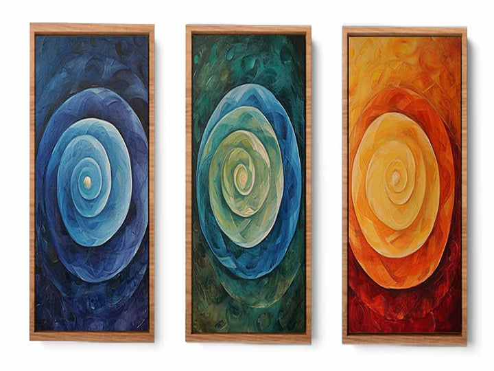 3 Panel Circles Painting